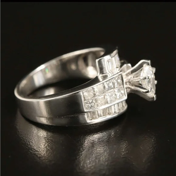 10K White Gold 2.16 CTW Natural Diamond Ring - Picture 3 of 10